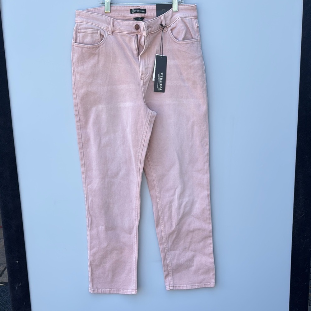 Versona Pink Straight‎ Leg Jeans Full Length size 10 women’s